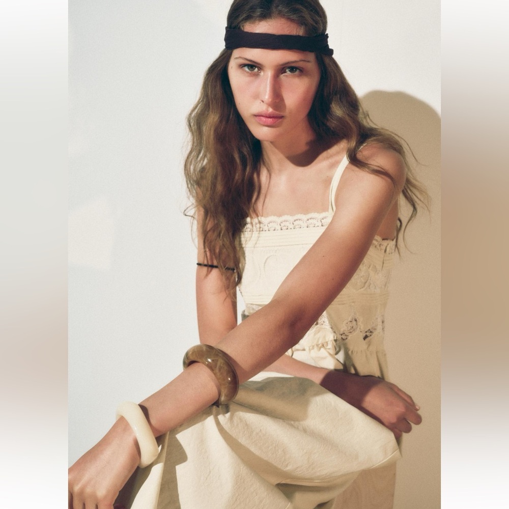 💫 Zara ZW Collection 100% Cotton Dres - NEW 💫 - Picture 15 of 16